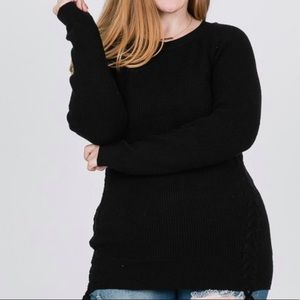 Women’s bottom tie sweater